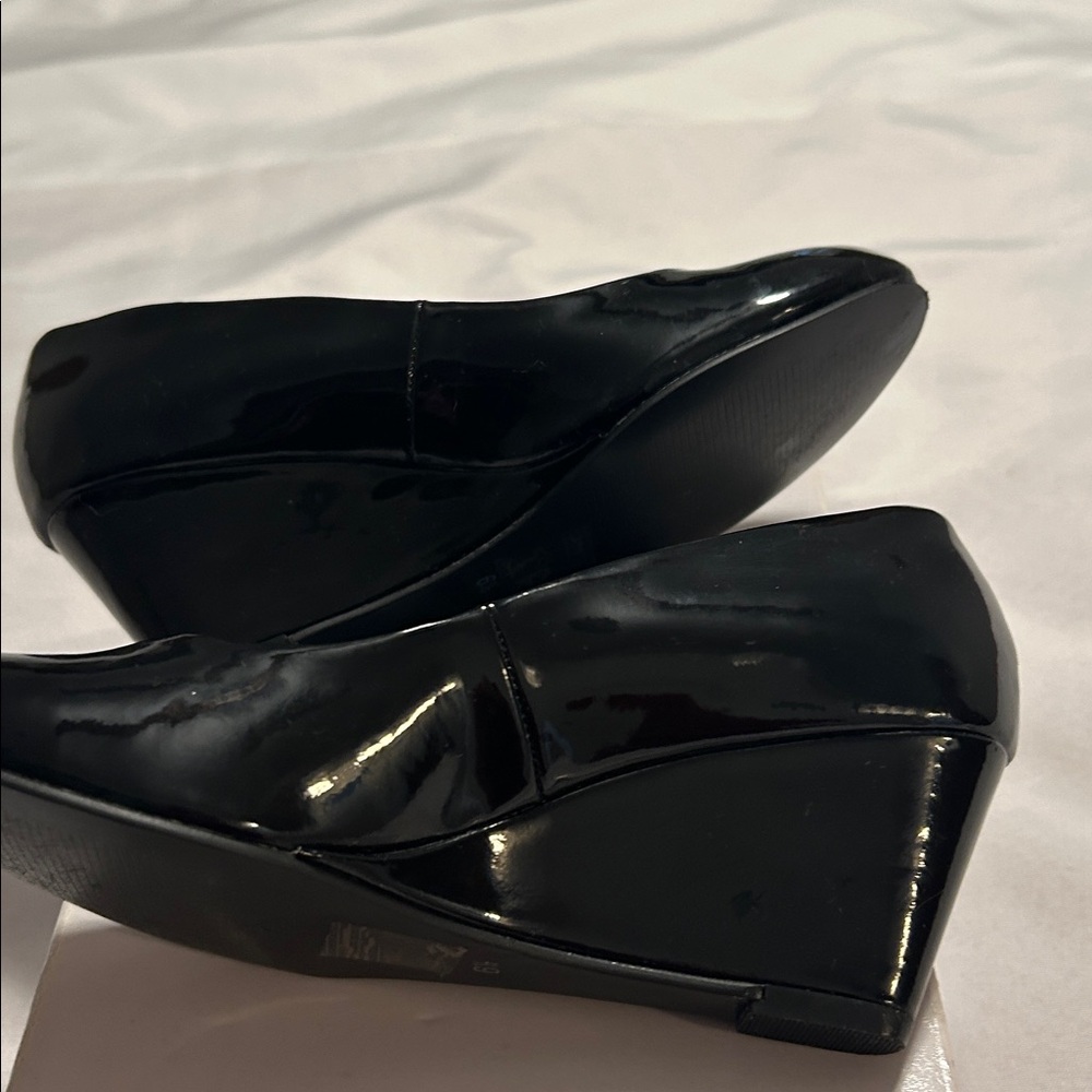 Call it spring patent black wedge heels - Picture 10 of 12